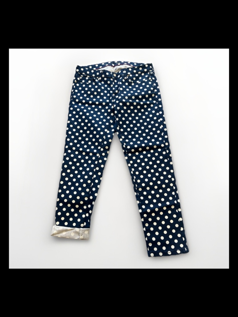 KATE SPADE Womens BROOME STREET SKINNY CROP POLKA DOT JEANS Pants Capri